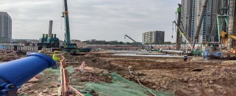 华润光明润宏城二期02-12地块桩基支护工程2024.12.30-2025.1.5施工剪影